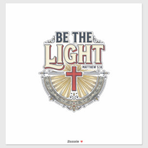 Be The Light Vintage Christian Shirt Design_1