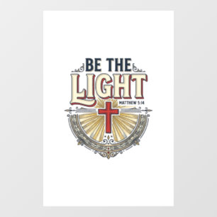 Be The Light Vintage Christian Shirt Design_1