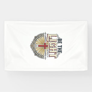 Be The Light Vintage Christian Shirt Design_1 Banner