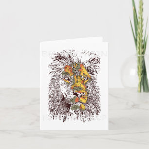 Be The Lion Not The Sheep Motivational  Card