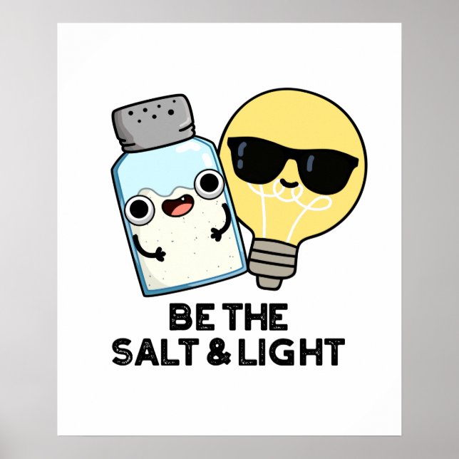 Be The Salt And Light Funny Bible Pun Poster (Front)
