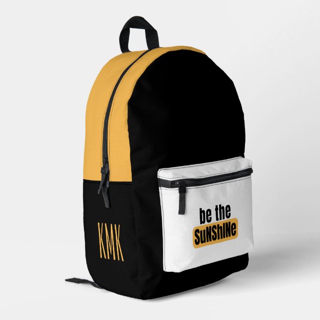 Be The Sunshine Backpack (Back Corner Left)