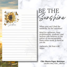 Be the Sunshine Inspirational 3M Post-it® Notes