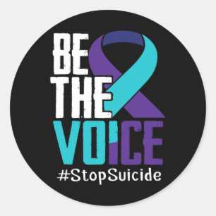 Be the Voice Stop Suicide Awareness Mental Health  Classic Round Sticker