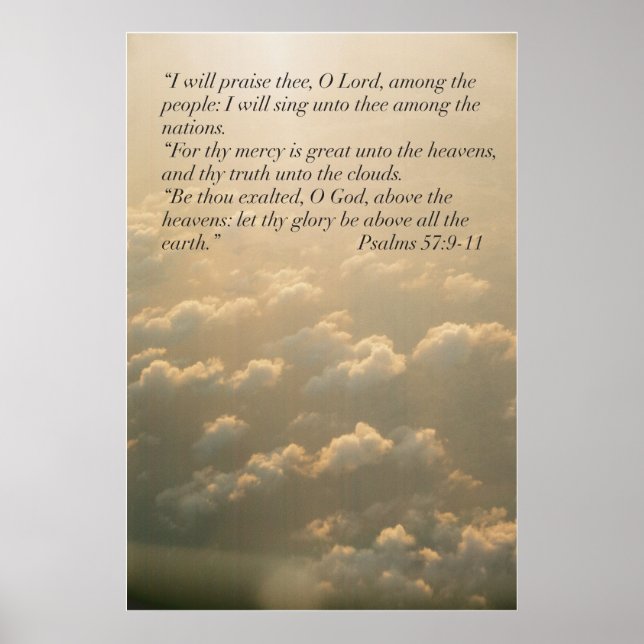 Be Thou Exalted Scripture Poster (Front)