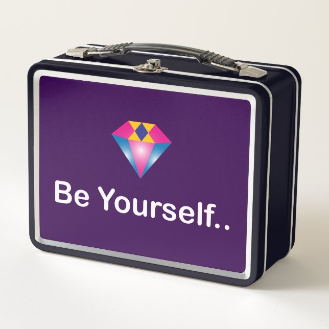 Be tough and bold like a diamond  metal lunch box (Front)