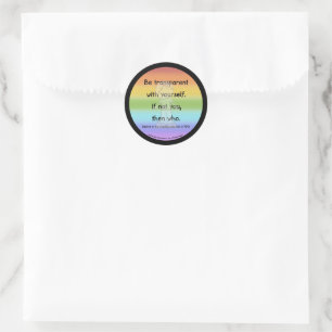 Be Transparent Classic Round Sticker