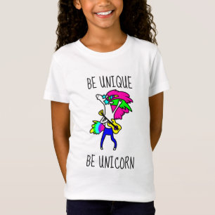 Be Unique Be Unicorn Girls' Fine Jersey T-Shirt