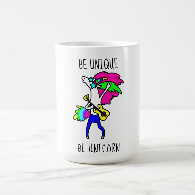 Be Unique Be Unicorn Morphing Mug 15 oz (Center)