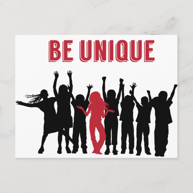 Be Unique Be Yourself Inspirational Postcard (Front)