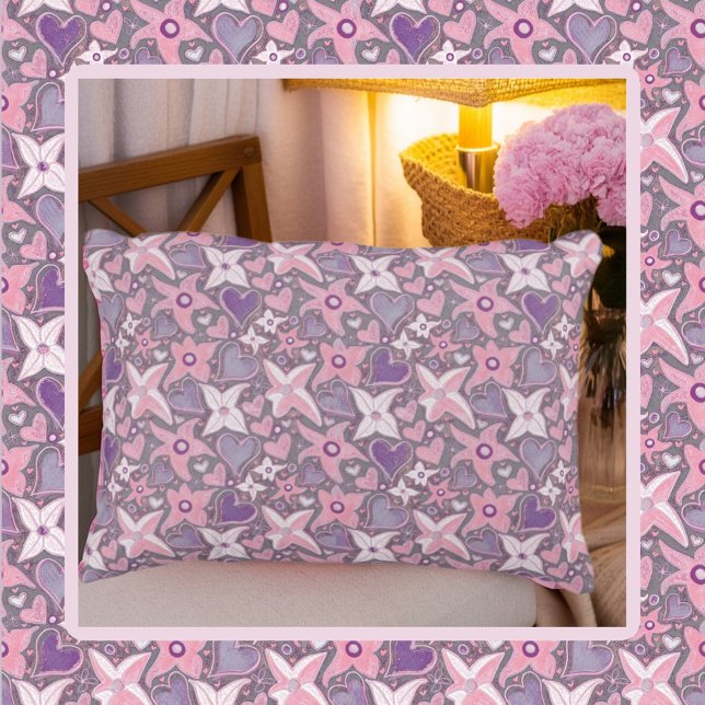 Be Unique Be Yourself Pattern In Pink/Purple Decorative Cushion (Creator Uploaded)