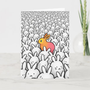 Be Unique Bunny Rabbit Card