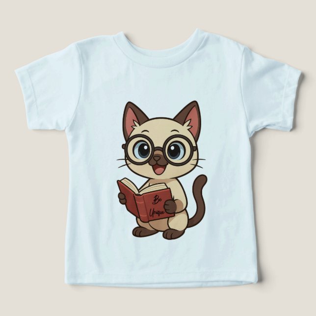 Be Unique - Cute cat T-shirtfor Kids (Design Front)