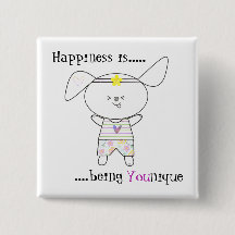 Be unique kawaii quirky dog empowerment button