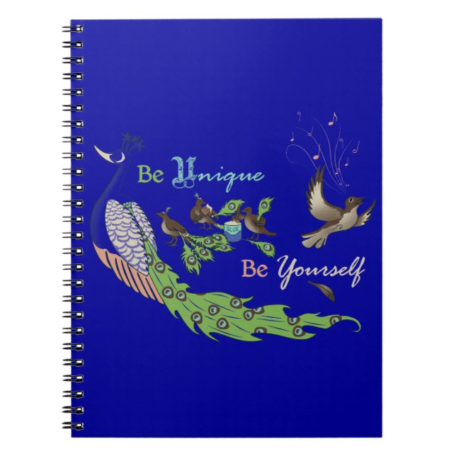 Be Unique Spiral Notebook (Front)
