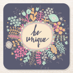 Be Unique Square Paper Coaster