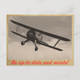 Be up-to-date and aviate! postcard