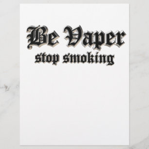 Be vaper, stop smoking flyer