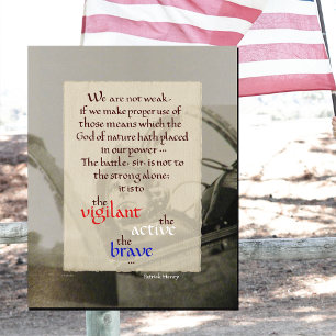 BE VIGILANT PATRICK HENRY QUOTE WITH PILOT POSTER