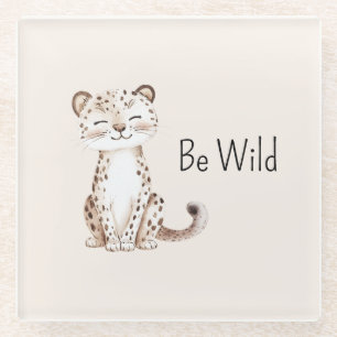 Be Wild Cheetah Glass Coaster
