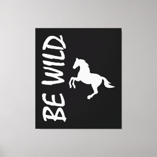 Be wild majestic and beautiful white horse canvas print