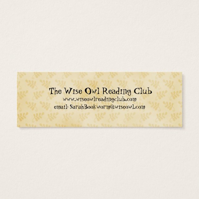 Be Wise - Bookmark (Back)