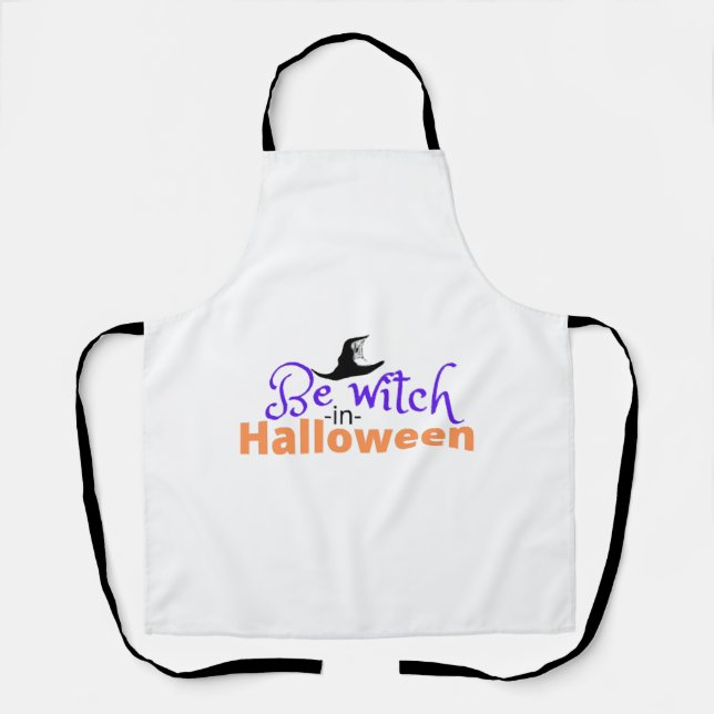 Be witch in Halloween shirt for Halloween  Apron (Front)