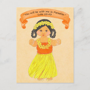 Be With Me in Paradise~Scripture~Print Postcard