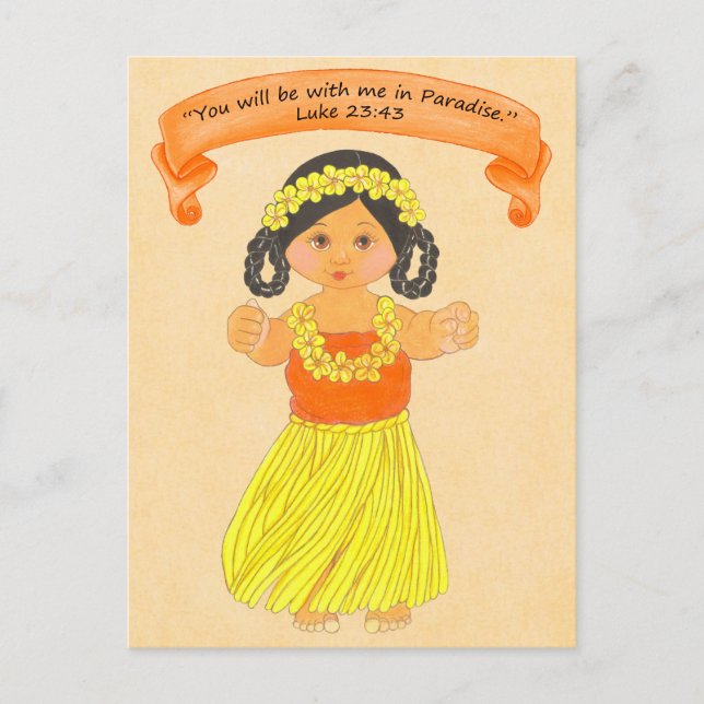 Be With Me in Paradise~Scripture~Print Postcard (Front)