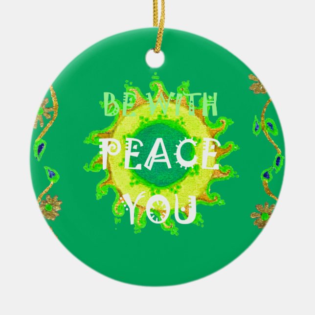 Be With You Peace Christmas Tree Decoration (Front)