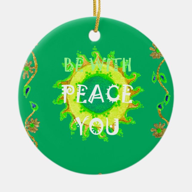Be With You Peace Christmas Tree Decoration (Front)