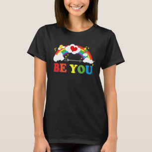 Be You Ally Rainbow Flag Lgbt Lesbian Lgbtq Gay Pr T-Shirt