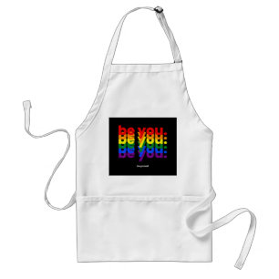 Be You Be Proud LGBTQ Pride Rainbow  Lesbian Gay L Standard Apron