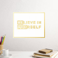 Be You Believe In Yourself Quote Gold