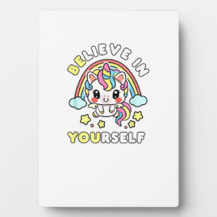 Be You Believe In Yourself Unicorn Positive Messag Plaque
