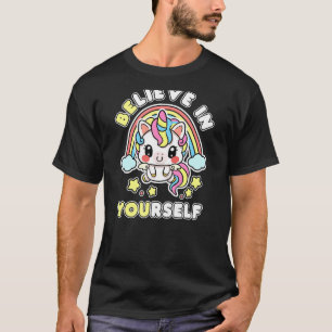 Be You Believe In Yourself Unicorn Positive Messag T-Shirt