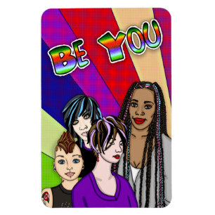 Be You   Diverse People   Pop Art    Magnet