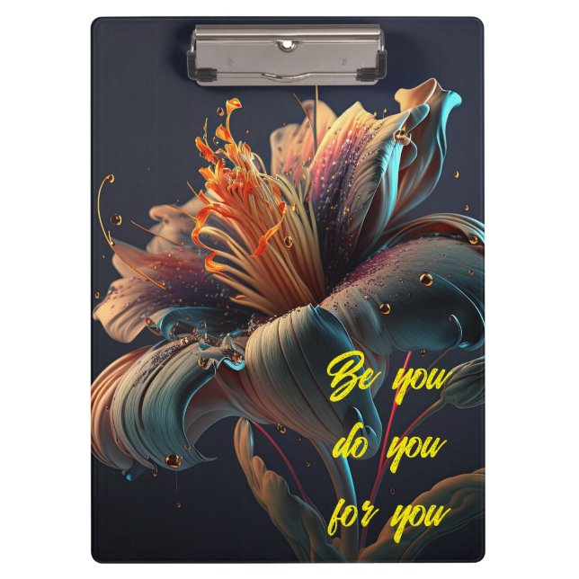 be you for you floral clipboard (Front)