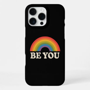 Be You Gay Lesbian Pride LGBTQ Ally Rainbow Retro iPhone 16 Pro Max Case