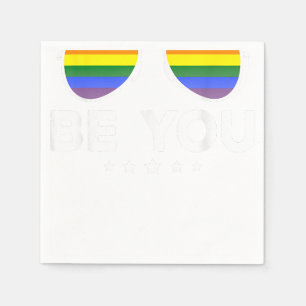 Be You LGBT Rainbow Sunglasses Napkin