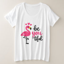 "Be You Tiful"• Cute Flamingo Positive Quote