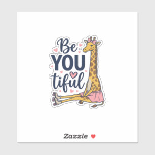 Be You Tiful Giraffe Roller Skate Vintage Shirt De