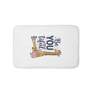 Be You Tiful Giraffe Roller Skate Vintage Shirt De Bath Mat