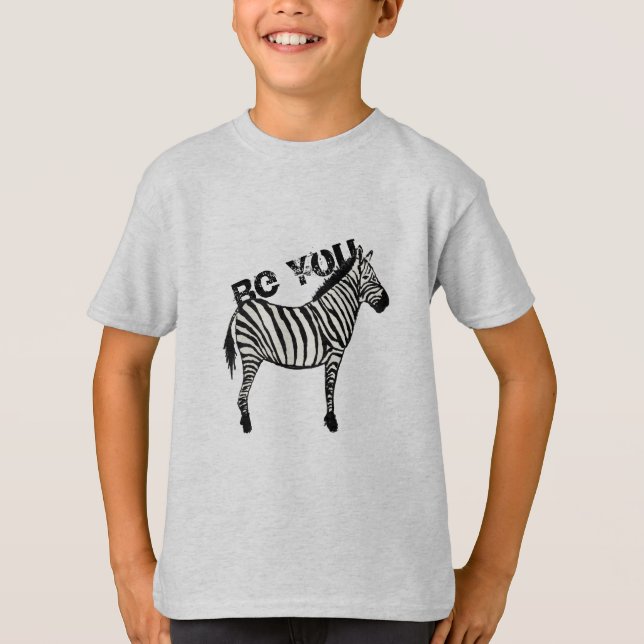 Be You Zebra Graphic T-Shirt (Front)