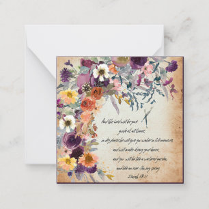 Be your guide, autumn floral mix   card