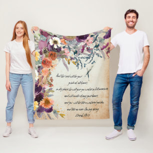 Be your guide, autumn floral mix   fleece blanket