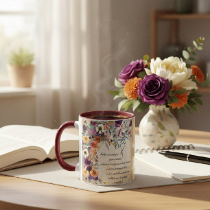 Be your guide, autumn floral mix mug