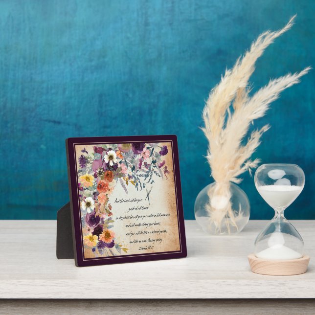 Be your guide, autumn floral mix   plaque (Insitu)
