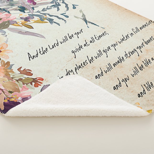 Be your guide, autumn floral mix   sherpa blanket (3/4)