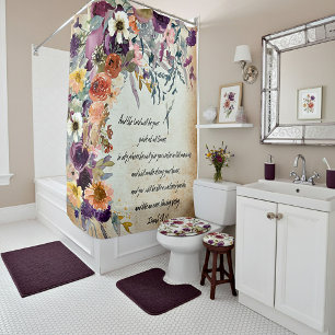 Be your guide, autumn floral mix   shower curtain